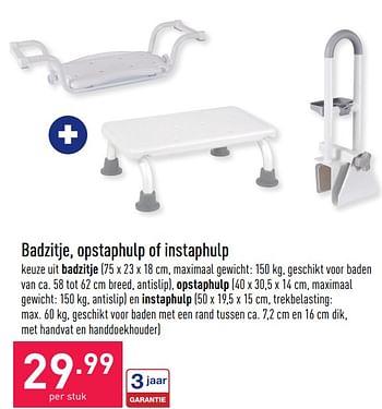 Promoties Badzitje opstaphulp of instaphulp - Huismerk - Aldi - Geldig van 07/01/2023 tot 13/01/2023 bij Aldi