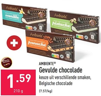 Promoties Gevulde chocolade - Ambiente - Geldig van 06/01/2023 tot 13/01/2023 bij Aldi