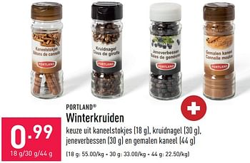Promotions Winterkruiden - Portland - Valide de 06/01/2023 à 13/01/2023 chez Aldi