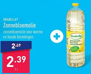 Promoties Zonnebloemolie - ORABELLA - Geldig van 02/01/2023 tot 13/01/2023 bij Aldi