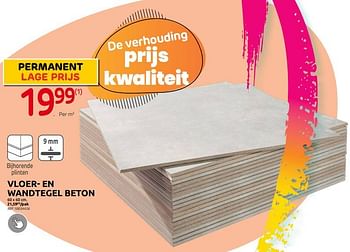 Promoties Vloer- en wandtegel beton - Huismerk - Brico - Geldig van 04/01/2023 tot 30/01/2023 bij Brico