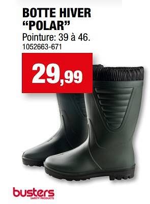 Promotions Botte hiver polar - Busters - Valide de 28/12/2022 à 08/01/2023 chez Hubo