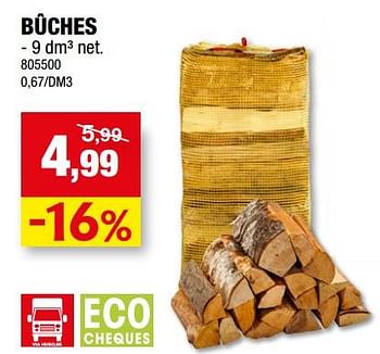 Promotions Bûches - Produit maison - Hubo  - Valide de 28/12/2022 à 08/01/2023 chez Hubo