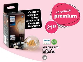 Promotions Ampoule led filament standard - Philips - Valide de 04/01/2023 à 30/01/2023 chez Brico