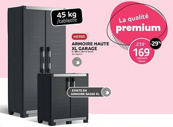 Promotions Armoire haute xl garage - Keter - Valide de 04/01/2023 à 30/01/2023 chez Brico