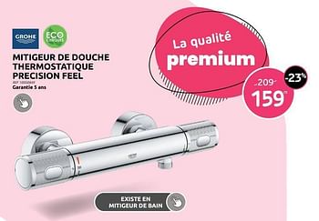 Promotions Mitigeur de douche thermostatique precision feel - Grohe - Valide de 04/01/2023 à 30/01/2023 chez Brico