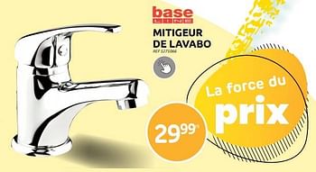 Promotions Mitigeur de lavabo - Base Line - Valide de 04/01/2023 à 30/01/2023 chez Brico