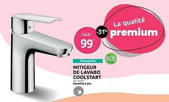 Promotions Mitigeur de lavabo coolstart - Hansgrohe - Valide de 04/01/2023 à 30/01/2023 chez Brico