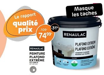 Promotions Peinture plafond extrême - Renaulac - Valide de 04/01/2023 à 30/01/2023 chez Brico