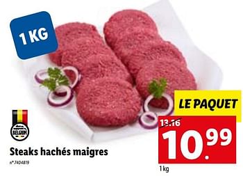 Promoties Steaks hachés maigres - Huismerk - Lidl - Geldig van 09/01/2023 tot 14/01/2023 bij Lidl