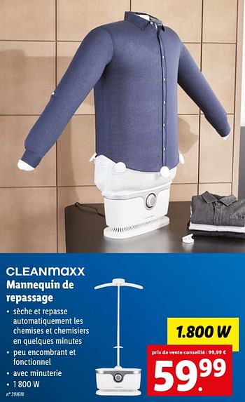 Promoties Cleanmaxx mannequin de repassage - Cleanmaxx - Geldig van 09/01/2023 tot 14/01/2023 bij Lidl