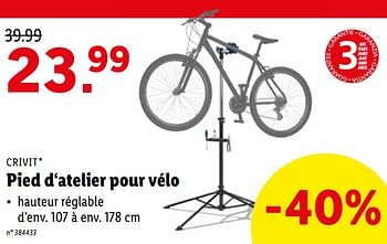 Promotions Pied d‘atelier pour vélo - Crivit - Valide de 09/01/2023 à 14/01/2023 chez Lidl