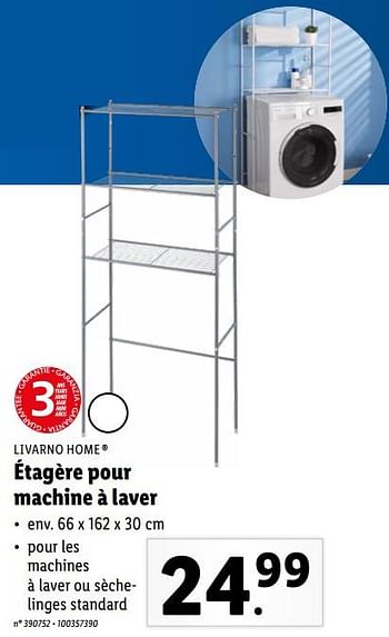 Promotions Étagère pour machine à laver - Livarno - Valide de 09/01/2023 à 14/01/2023 chez Lidl