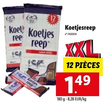 Promotions Koetjesreep - Produit maison - Lidl - Valide de 09/01/2023 à 14/01/2023 chez Lidl