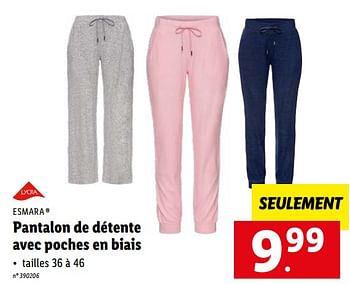 Promotions Pantalon de détente avec poches en biais - Esmara - Valide de 09/01/2023 à 14/01/2023 chez Lidl