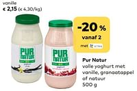 Pur natur volle yoghurt met vanille-Pur Natur