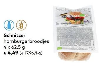 Promoties Schnitzer hamburgerbroodjes - Schnitzer - Geldig van 02/01/2023 tot 31/01/2023 bij Bioplanet