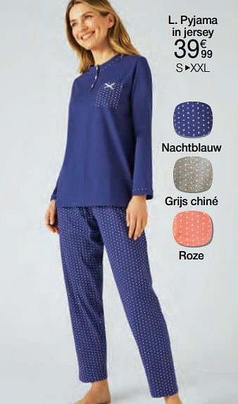 Promoties Pyjama in jersey - Huismerk - Damart - Geldig van 02/01/2023 tot 15/06/2023 bij Damart