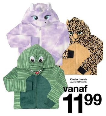 Promoties Kinder onesie - Huismerk - Zeeman  - Geldig van 31/12/2022 tot 06/01/2023 bij Zeeman