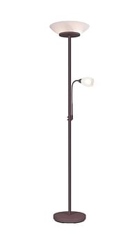 Vloerlamp Met Leeslamp Roest/glas Excl Lamp Led Mogelijk H180cm-Zelfbouwmarkt