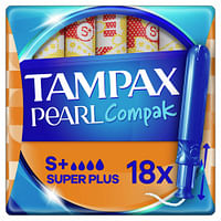 Tampax Pearl Compak Super Plus Tampons met Inbrenghuls 18 stuks-Tampax
