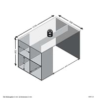 Bureau Gent - betongrijs - 117x75x73 cm - Leen Bakker-Huismerk - Leen Bakker