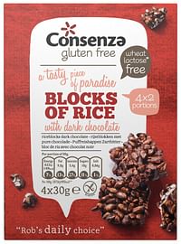 Consenza Rijstblokken met Pure Chocolade-Consenza