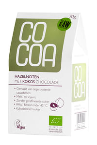Cocoa Hazelnoten met Kokos Chocolade RAW-Cocoa