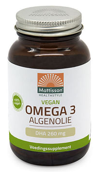 Mattisson HealthStyle Vegan Omega 3 Algenolie DHA 260mg Capsules-Mattisson