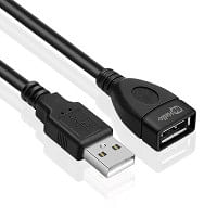 BeHello USB-A Verlengkabel 2m - Zwart-BeHello