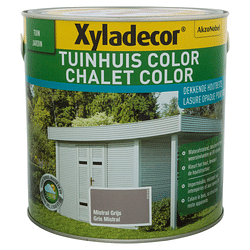 Xyladecor Tuinhuis Color dekkende Houtbeits mistral grijs 2,5 l