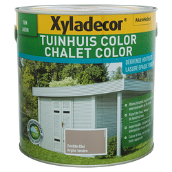 Xyladecor Tuinhuis Color dekkende Houtbeits zachte klei 2,5 l
