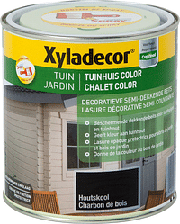 Xyladecor Tuinhuis Color semi-dekkende Houtbeits houtskool 1 l-Xyladecor
