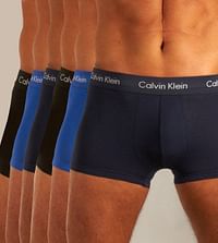 Calvin Klein short 6 pack Cotton Stretch Low Rise Trunks H U2664G-4KU blauw/donkerblauw/zwart-Calvin Klein