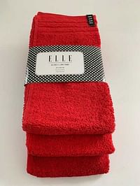 Handdoek Elle Rood 50x100 Cm-Zelfbouwmarkt