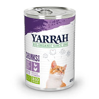 12x Yarrah Bio Kattenvoer Chunks Kip - Kalkoen 405 gr-Yarrah