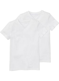 HEMA 2-pak Kinder T-shirts - Biologisch Katoen Wit (wit)