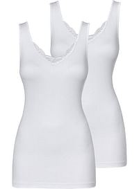 HEMA 2-pak Dameshemden Wit (wit)-Huismerk - Hema