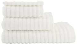 HEMA Handdoek Zware Kwaliteit Structuur Wit (wit)