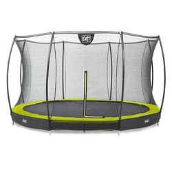 Exit in-ground trampoline Silhouette + veiligheidsnet ø427cm groen