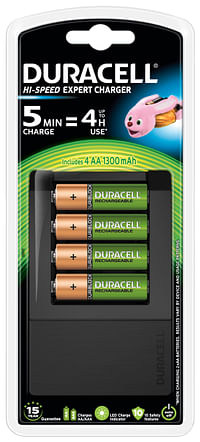 Duracell Hi-Speed Lader + 4 AA Batterijen-Duracell