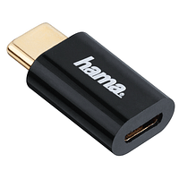 Hama 135723 Micro-USB B USB C Zwart USB-kabel-Hama