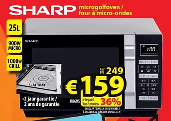 Promoties Sharp microgolfoven - four à micro-ondes r860s - Sharp - Geldig van 03/01/2023 tot 11/01/2023 bij ElectroStock