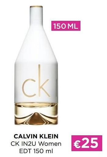 Promoties Calvin klein ck in2u women - Calvin Klein - Geldig van 03/01/2023 tot 31/01/2023 bij ICI PARIS XL