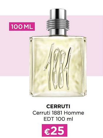 Promoties Cerruti cerruti 1881 homme edt - Cerruti 1881 - Geldig van 03/01/2023 tot 31/01/2023 bij ICI PARIS XL
