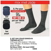 Set van 2 paar sokken in thermolactyl-Huismerk - Damart