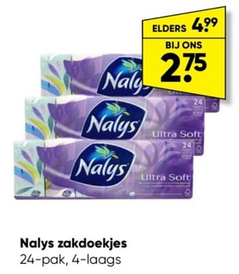 Promoties Nalys zakdoekjes - Nalys - Geldig van 02/01/2023 tot 15/01/2023 bij Big Bazar