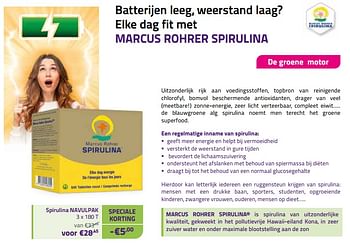 Promoties Spirulina navulpak - Marcus Rohrer - Geldig van 03/01/2023 tot 31/01/2023 bij Mannavita