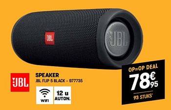 Promoties Speaker jbl flip 5 black - JBL - Geldig van 03/01/2023 tot 31/01/2023 bij Electro Depot