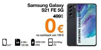 Promoties Samsung galaxy s21 fe 5g - Samsung - Geldig van 03/01/2023 tot 15/01/2023 bij Orange